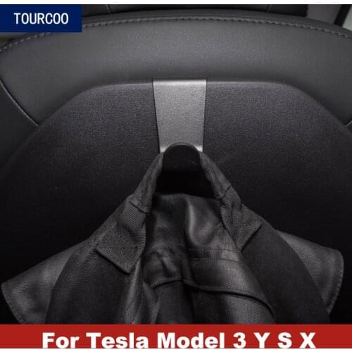 Car Interior Seat Headrest Hook Hanger for Tesla Model S/X/3 Multifunction Aluminum Alloy Coat Suits Hanger