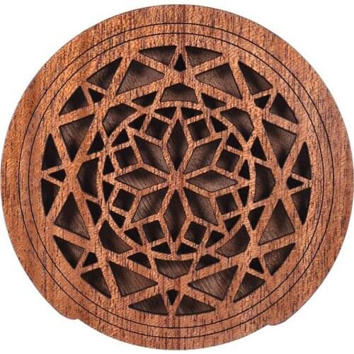 Hot AD-Guitar Wooden Soundhole Sound Hole Cover Block Feedback Buffer Mahogany Wood for EQ Acoustic Folk Guitars,Style 1