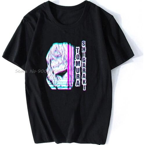 Men t-shirt Tomura Shigaraki Glitch tshirt Women t shirt Cotton Tees Tops Anime Harajuku