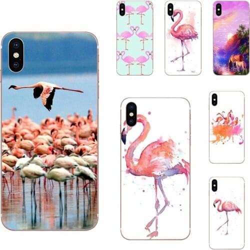 For Samsung Galaxy S9 S10 S20 Plus Ultra S6 S7 S8 Edge Plus Soft TPU Capa Coque Friendship Flamingo On Mint Lake