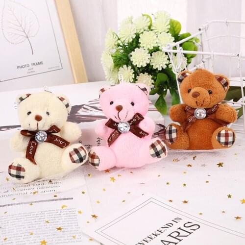 New fashion 9cm plush sitting Bear soft Exquisite Pendant good quality Bag decoration birthday christmas Wedding sweet gift kid