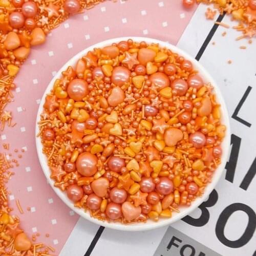 Orange Sugar Ball Fondant DIY Cake Baking Sprinkles Colorful Ball Cake Decoration Free Shipping