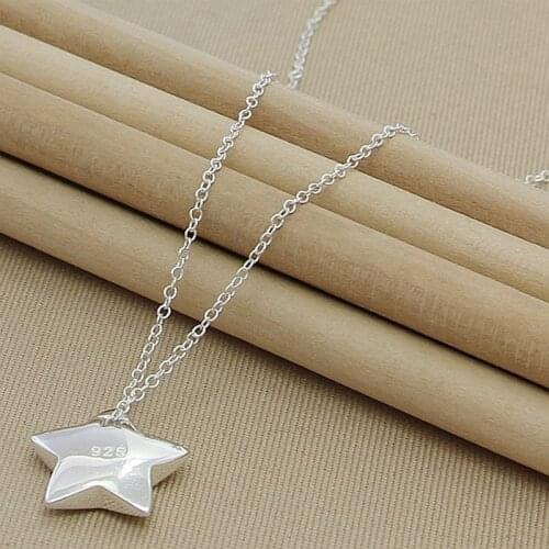 BABYLLNT New Fashion Jewelry 925 Silver Necklace for Women Cute Sky Star Pendant Necklaces Wholesale Gift