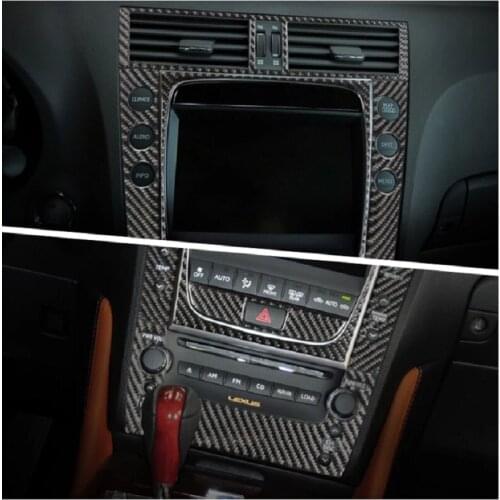 Fit For Lexus GS300 350 450h 460 Interior Trim Carbon Fiber Air conditioning CD Navigation Control Panel Decoration 06-11