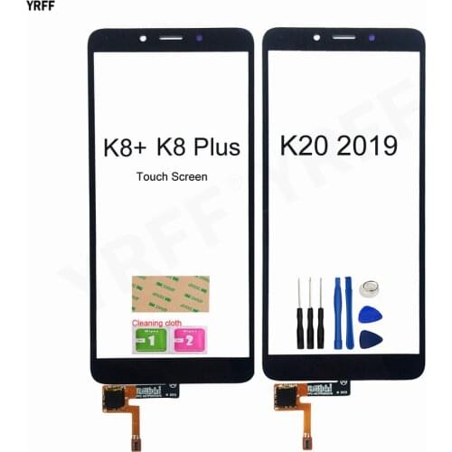 For LG K8+ K8 Plus LMX120BMW Touch Glass Panel For LG K20 2019 Touch Screen Digitizer Sensor Front Outer Glass Lens 3M Glue