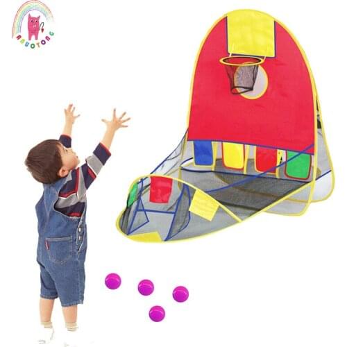 Mini Foldable Childrens Parent-Child Interactive Toy Tent Outdoor and Indoor Basketball Shooting Tent Foldable Game House Toys