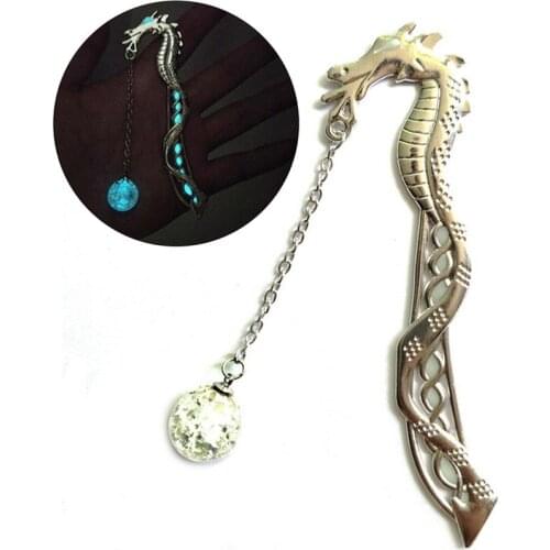 Luminous Glow In The Dark Bookmark Dragon Shape Bookmark Label Read Maker Bookmark For Books School Stationery
