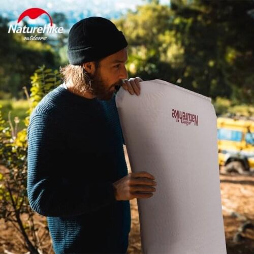 Naturehike Camping Widen Sleeping Mat Outdoor Automatic Inflation Sponge Mattress Camping Sleep Cushion Self-inflating Tent Pad