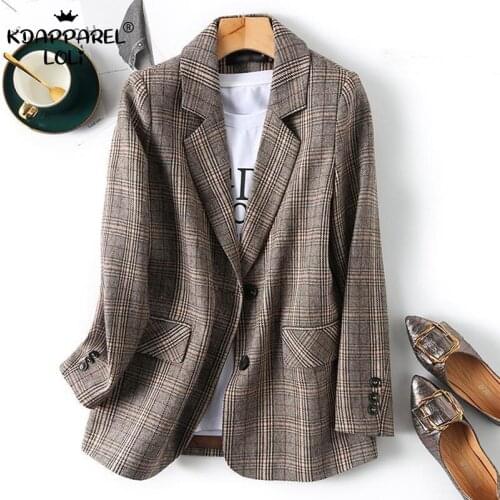 Spring Autumn British Style Women Coat Loose Casual Jacket Office Lady Top Jacket Single-Breasted Pockets Female Korean 2021 New