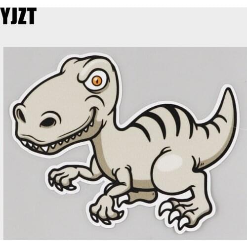 YJZT 13.1CM×10.2CM High Quality Cool Dinosaur PVC Car Sticker Decal 11C-0217