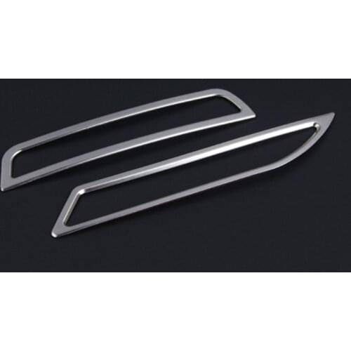 2pcs/set Car Stainless Steel Air Conditioning Vent Cover Sticker For Volkswagen VW Golf 7 VII MK7 2013 2014 Car Styling