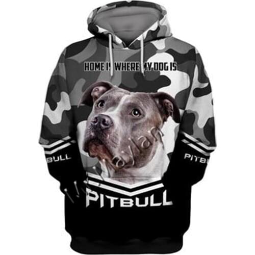 2021 Fashion Animal Pit Bull 3D Printed Hoodie Men Women Casual Pet Dog Designs Hooded Oversized Hooded Coat Drop Shipping WQ-66