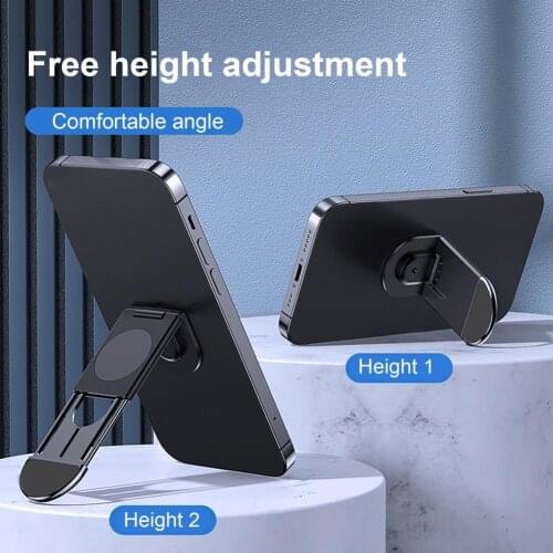 Phone Holder Strong Suction Steady Rotatable Magnetic Desk Phone Tablet Mini Stand for Watching TV