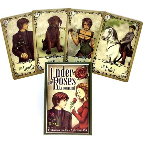 Under The Roses Lenormand Tarot Cards And PDF Guidance Divination Deck Entertainment Parties Board Game Support Drop Shipping