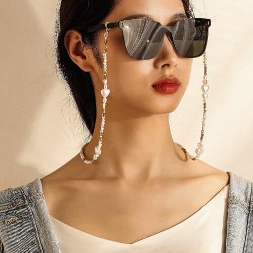 ZV Fashion Mask Chain Strap Women Jewelry Face Cover Girl Pearl Necklaces Sunglasses Lanyard For Mask Holder Wholesale