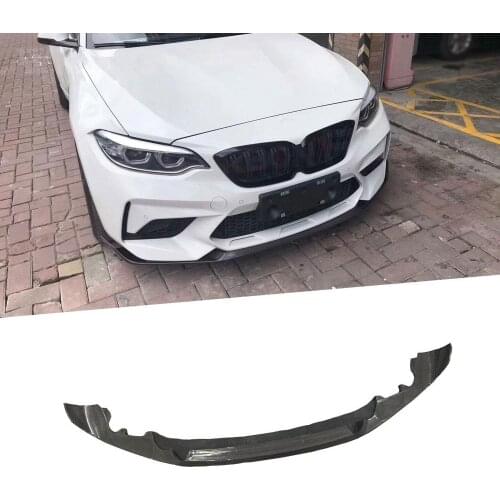 Dry Carbon Fiber Front Lip Chin Spoiler Apron For BMW F87 M2C M2 Competition 2018 - 2019 MP Style Bumper Guard Car Styling