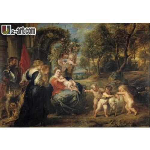 Canvas Prints (Descanso en la Huida a Egipto Rubens) Canvas printing pictures artwork reproduction oil painting 13-Zjyh-(68)