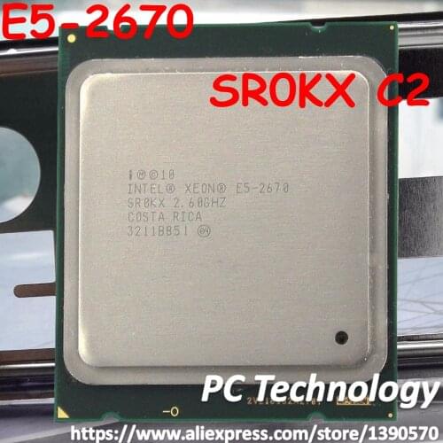 Original Intel Xeon Processor E5-2670 (20M, 2.60 GHz, 8.00 GT/s) E5 2670 SROKX C2 LGA2011 Free shipping ship out within 1 day