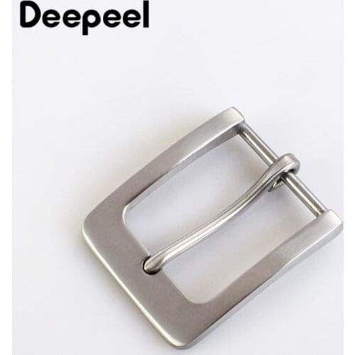 1pcs Fashion Solid Stainless Steel Buckles Metal Pin Buckle Belts Head for Mens Jeans 38-40mm Wide Waistband DIY Leather Craft