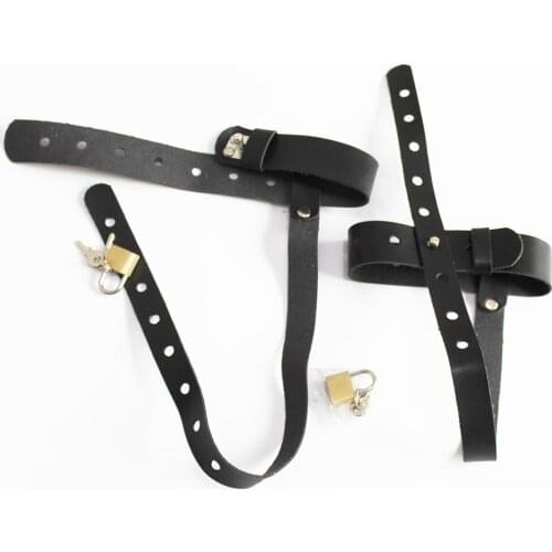 Manyjoy High Quality Locking Leather Ankle Belts Restraint cuffs Fixed to High Heel Shoes Straps accessories sex toys for women