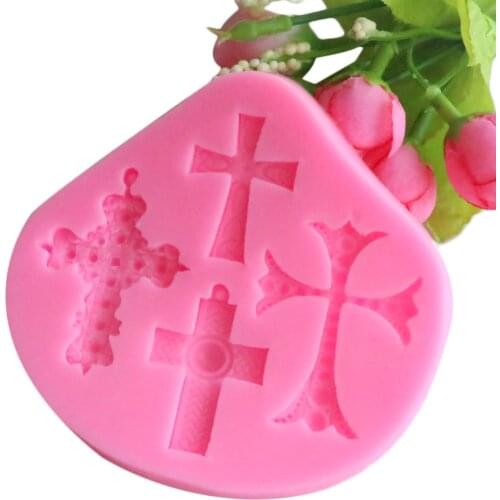 Angel Wings Food Grade Fondant Cake Silicone Mold Happy Crosses For Reverse Forming Polymer Clay Chocolate Decoration Tools H243