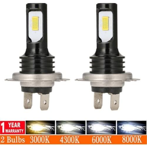LED Turbo Car Headlight H4 H7 H11 H8 HB4 H1 H3 9005 HB3 9006 HB4 9012 H9 Bulbs 80W 12000LM Car Accessories 6000K Led Fog Light