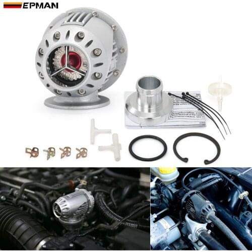 Universal SQV SSQV Bov Turbo Blow Off Valve Bov with Adapter Flange IV 4 BLACK/SILVER EP-SQV4