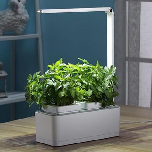 Hydroponics Growing System 18 Indoor Herb Garden Kit LED Grow Light US