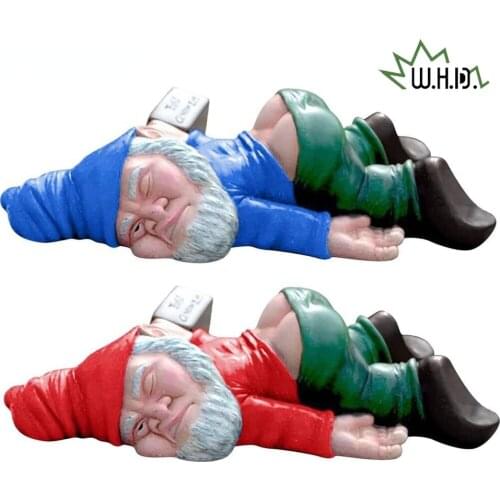 Funny Mini Drunk Dwarf Decor Innovative Garden Yard Resin Gnome Dwarfs Statue Sculpture Decoration Garden Desktop Ornaments Gift