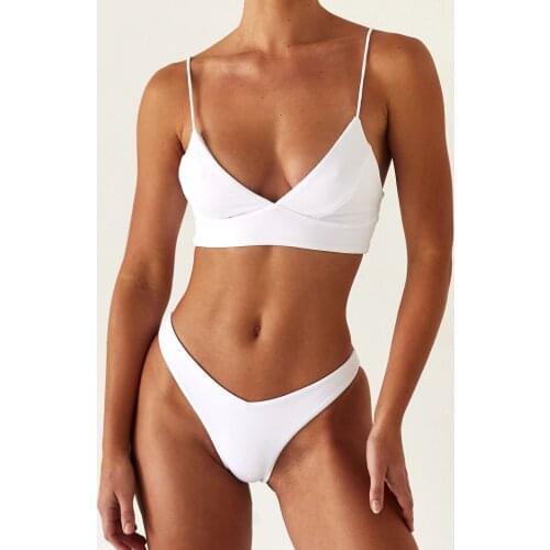 Womens Bikini Set Sexy Sleeveless Bra and Panty Swimsuit Two-piece Suit Swimming Beach Vacation Women Swimsuit Maillot De Bain