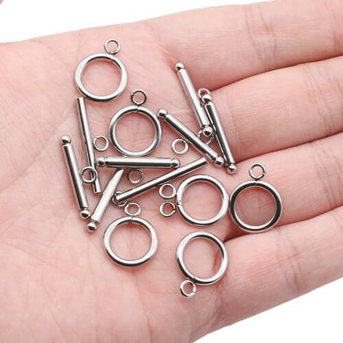 10Sets Lot Stainless Steel OT Clasps Connectors for DIY Bracelet Necklace Jewelry Findings Making Wholesale Lots Bulk Supplies