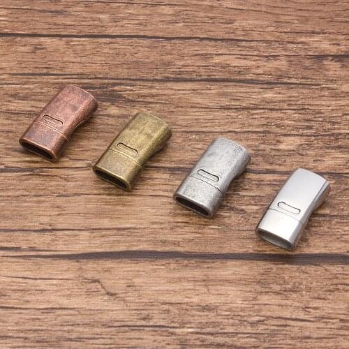 2 pcs/lot 5mm*10mm Stainless steel Magnetic wholesale Buckle Hook Connector For Handmade DIY Jewelry making Supplie