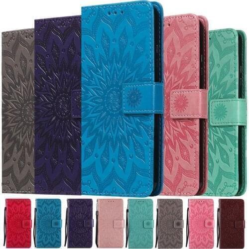 Etui Sunflower Wallet Flip Case For Samsung Galaxy J330 J530 J730 A320 A520 J2 Pro J4 Core J7 Duo A6 A7 2018 Card Holder Cover