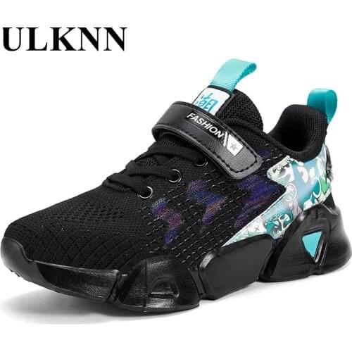 ULKNN Childrens Sneakers Boy Trend Kids Shoes Boys 2021 New Boys Breathable Antislippery Soft Sole Sport Shoes Boys Infant