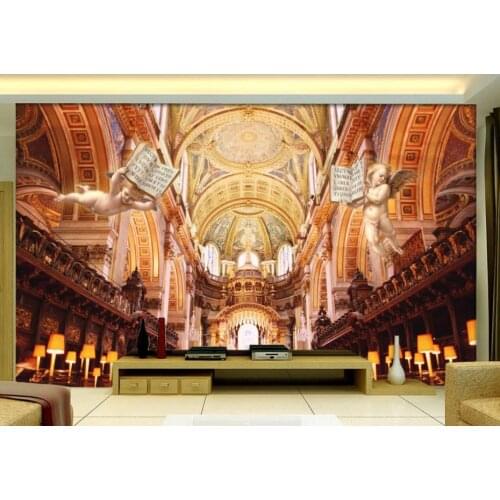 Home Decor Living Room Wall Covering European church dream angel TV background wall Custom 3d Mural Wallpaper