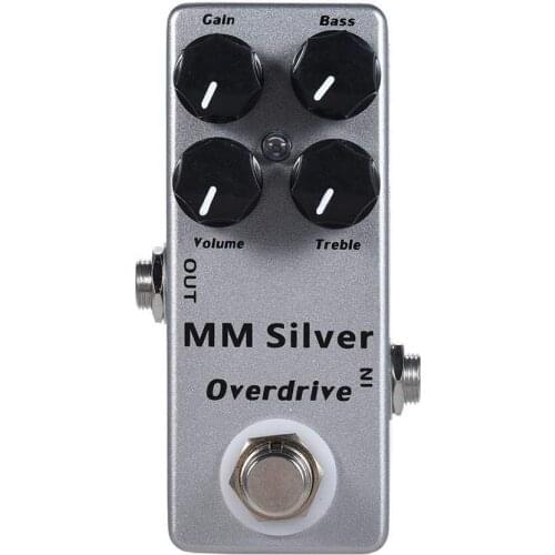 XFDZ MOSKY MM Silver Electric Guitar Overdrive Effect Pedal Full Metal Shell True Bypass