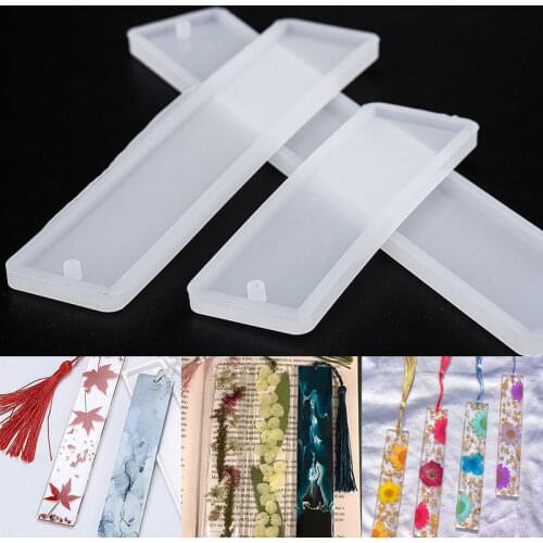 NOT AS LONG diy Crystal Epoxy Blank Bookmark Resin Mould Epoxy Ruler Mould Mirror Jewelry UV Glue 3 Sizes Creative Handmade Gift