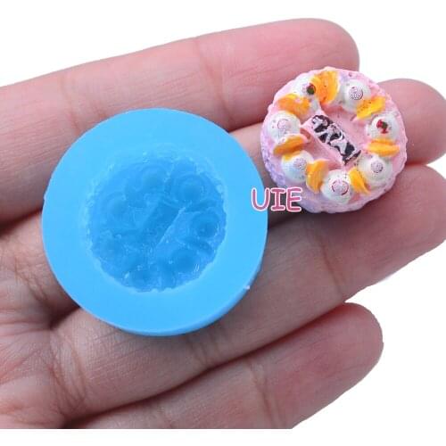 GYL198U 20.6mm Fruit Cake Silicone Mold Fondant Cake Decoration Candy Resin Clay Earrings Necklace Craft Soap Candle FOOD SAFE