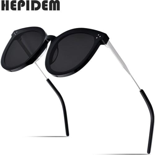 HEPIDEM New Arrival Round Sunglasses Retro Men women Gentle Brand Design Sunglasses Vintage Coating Mirrored UV400 Jack Hi
