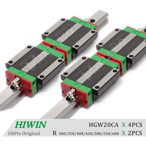 HIWIN HGW20 Linear Guide Rail and Blocks Carriage 300 350 400 450 500 550 600mm Linear Guideways HGR20 for CNC Machine Center