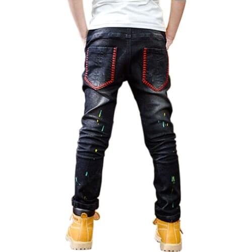 IENENS 5-13Y Boys Clothes Slim Straight Jeans Classic Bottoms Children Denim Clothing Long Pants Kids Baby Boy Casual Trousers