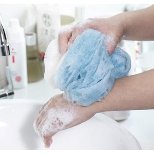 Three-Piece Shower Tools Kit After Scrubber Exfoliating Gloves Bath Sponge Scrubbing Towel Bath Ball Combo Long Scrub Back Towel