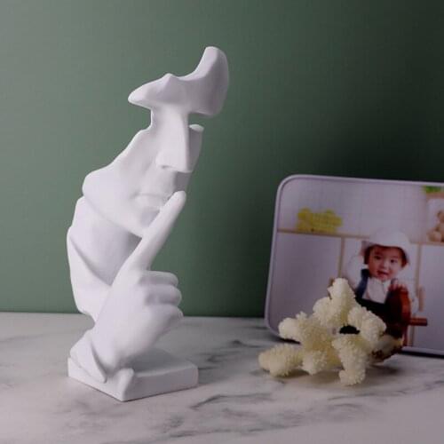 Creative New Product Silence Is Gold Abstract Character Resin Cra decoration Home Adornment Living Room Bedroom Statue Ornament