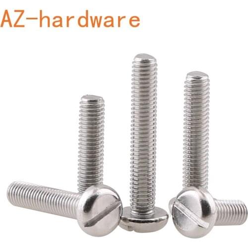M3 M4 M5 GB67 stainless steel 304 one-word plate screw open slot one-word round head screw 50Pcs