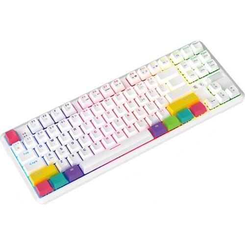 Mechnical Keyboard Bluetooth Wireless Rechargable Battery for Ipad Desktop Game Andorid Macbook Tablet PC Laptop