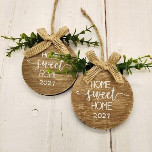 Sweet Home Round Wooden Signs Family Wood Pendant Living Room Door Decoration Plates Creative Wall Hanging Home Decor