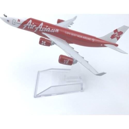 Alloy Aircraft Model 16cm Airbus A340 Malaysia Asian Airlines Automotive Accessories Plane Model Toys Airplane Airliner Kid Gift