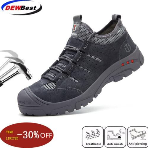 Mens Steel Toe Cap Protective Ryder Work Shoes Boots Men Steel Mid Sole Safety Indestructible Work Sneakers Breathable Shoes