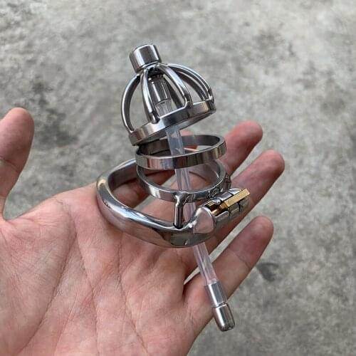 Male Chastity Devices Urethral Catheter Fetish Sex Penis Cages Bondage Gear for Men Large Cock Rings Sex Shop Control Lock Toys