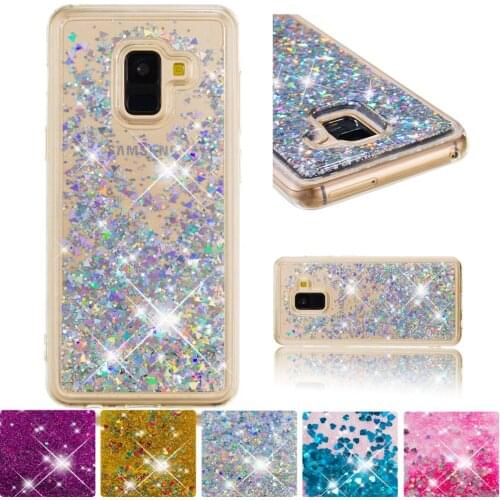 For Samsung Galaxy A8 2018 Cute Glitter Flow Liquid Quicksand Fitted Phone Case SM-A530F/DS SM-A530W Soft Silicone Bumper Cover